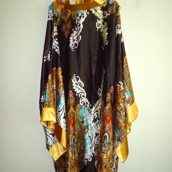 Original Fashion KG Women's Kimono Black Gold  Size-XL-5XL/56 - Picture 5 of 8
